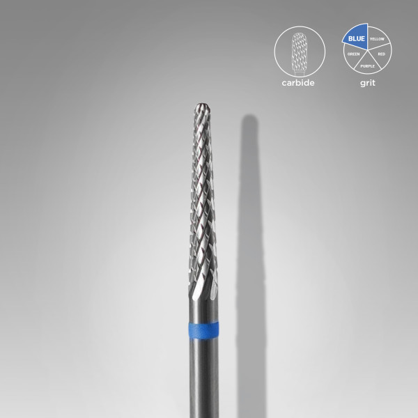 STALEKS PRO EXPERT Karbid csiszolófej CONE - kék kúp 2,3 mm / 14 mm