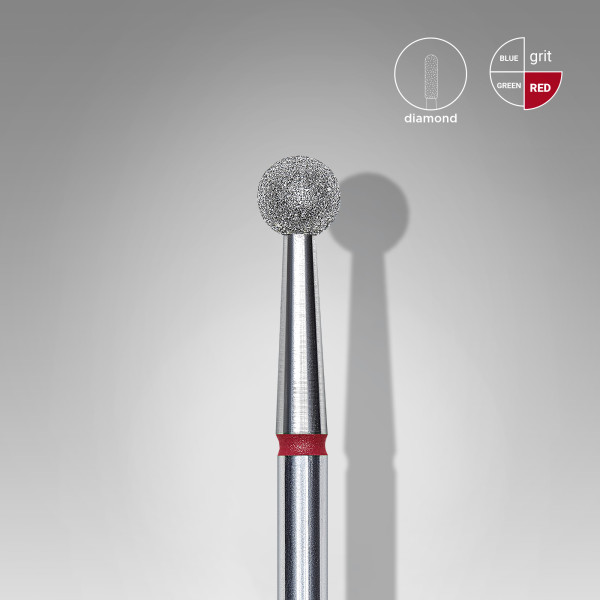STALEKS PRO EXPERT Gyémánt csiszolófej - piros gömb 4 mm