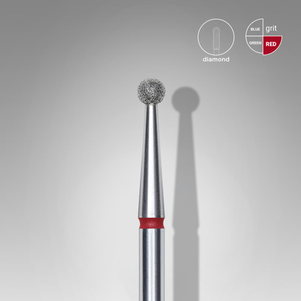 STALEKS PRO EXPERT Gyémánt csiszolófej - piros gömb 2,5 mm