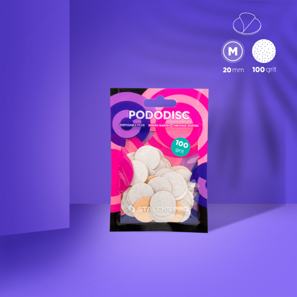 STALEKS PRO PODODISC M EXPERT fehér eldobható reszelőkorongok pedikűr tárcsához 100-as (50 db)