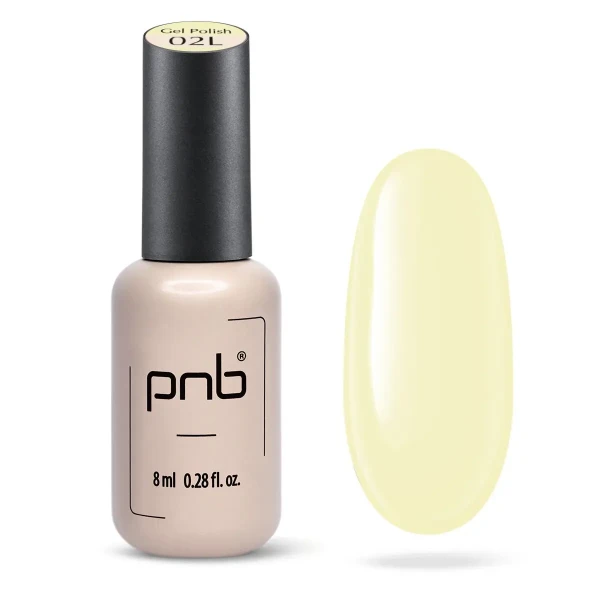 PNB Gel nail polish 02L BUTTER YELLOW, 8 ml