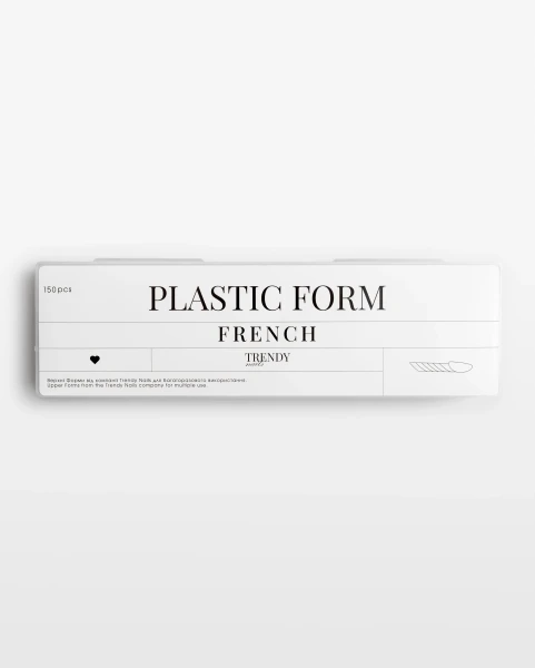 TRENDY NAILS UPPER PLASTIC FORM (150 DB) FRENCH