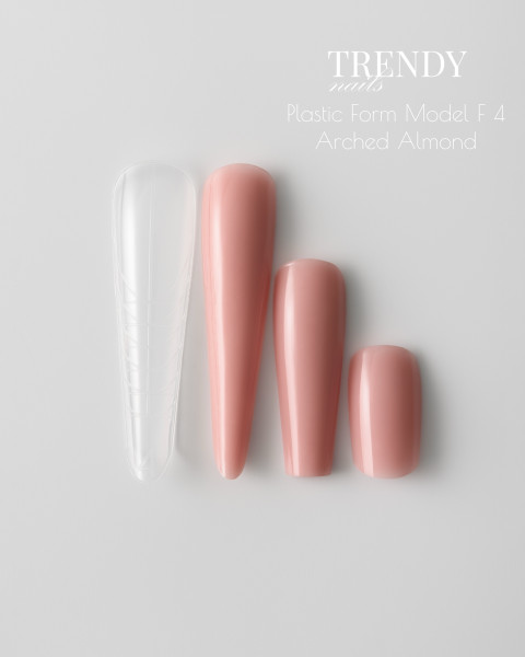 TRENDY NAILS Upper Plastic Form (140 pcs) Arched Almond