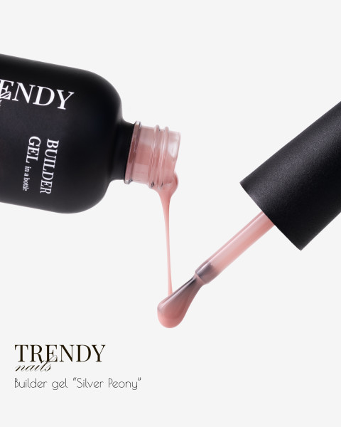 TRENDY NAILS Builder Gel in a bottle Silver Peony
