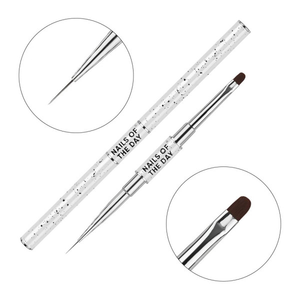 NAILS OF THE DAY Professional Brush 2-in-1 Liner & Oval ecset, 11 mm