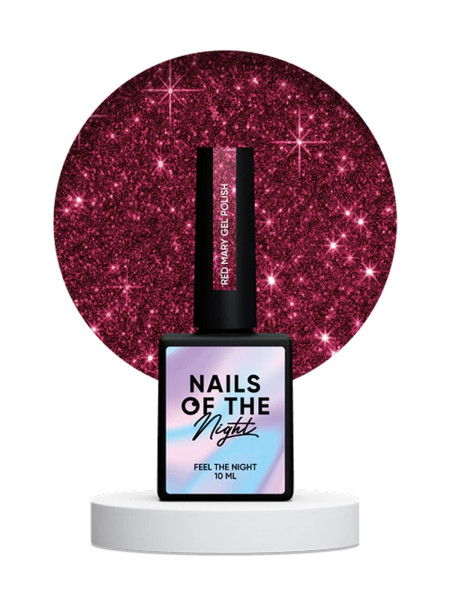 NAILS OF THE NIGHT Red Mary gel polish, 10 ml