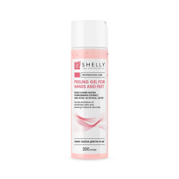 Shelly - Hámlasztó kéz- és lábgél AHA-savakkal és rózsahidráttal - 200 ml