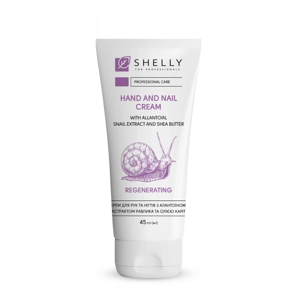 Shelly - Kéz- és körömápoló krém allantoinnal, csigakivonattal és shea vajjal - 45 ml