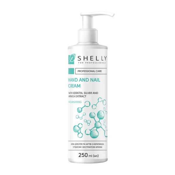 Shelly - Kéz- és körömápoló krém keratinnal, ezüst-citráttal és árnikakivonattal - 250 ml
