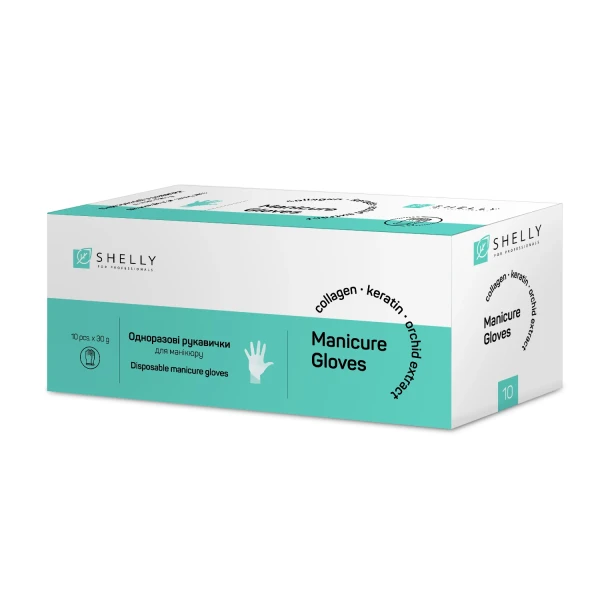Shelly - Manikűrkesztyű keratinnal, kollagénnel és lótuszkivonattal - 10 db