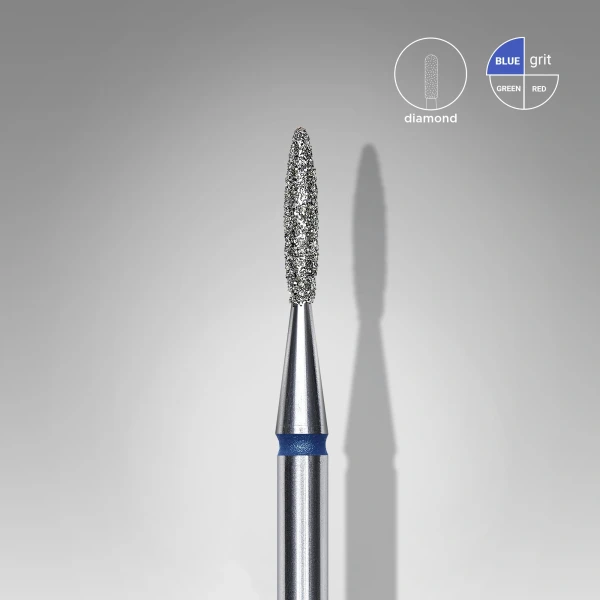 STALEKS PRO EXPERT Gyémánt csiszolófej - kék hegyes láng 1,6 mm / 8 mm