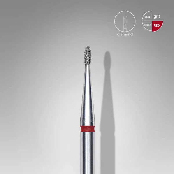 STALEKS PRO EXPERT Gyémánt csiszolófej - piros lekerekített rügy 1,2 mm / 3 mm