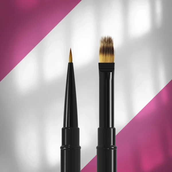 Staleks PRO EXPERT kétoldalas manikűr ecset - NBE-01/07 - Liner 7 mm / Színátmenet 11 mm