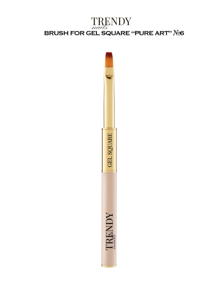 TRENDY NAILS Brush for gel square "PURE ART collection "  №6